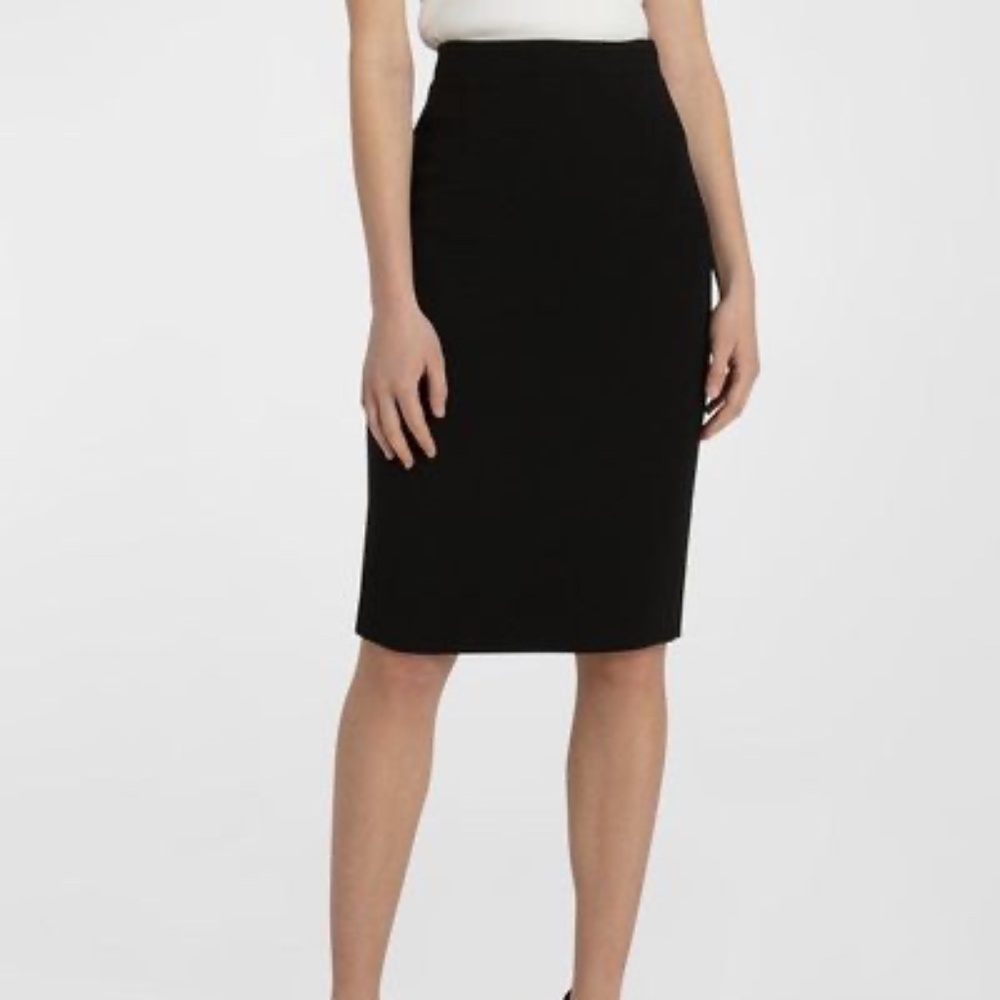 JUDITH & CHARLES Black Crepe Classic Pencil MONACO Skirt 10
